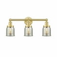 thumbnail image 1 of 616-3W-SG-G58 Innovations Lighting Bell - 3 Light Bath Vanity In Industrial Style-10 Inches Tall and 24.5 Inches Wide-Satin Gold Finish-Silver Plated, 1 of 7