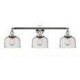 thumbnail image 1 of 205-PC-G74 Innovations Lighting Bell - 3 Light Bath Vanity In Industrial Style-11 Inches Tall and 32 Inches Wide-Polished Chrome Finish-Seedy Glass, 1 of 4