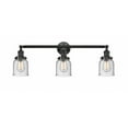 thumbnail image 1 of 205-OB-G54 Innovations Lighting Bell - 3 Light Bath Vanity In Industrial Style-11 Inches Tall and 30 Inches Wide-Oil Rubbed Bronze Finish-Seedy Glass, 1 of 4