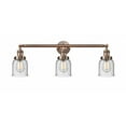 thumbnail image 1 of 205-AC-G54 Innovations Lighting Bell - 3 Light Bath Vanity In Industrial Style-11 Inches Tall and 30 Inches Wide-Antique Copper Finish-Seedy Glass, 1 of 7