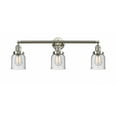 thumbnail image 1 of 205-SN-G54 Innovations Lighting Bell - 3 Light Bath Vanity In Industrial Style-11 Inches Tall and 30 Inches Wide-Brushed Satin Nickel Finish-Seedy, 1 of 4