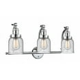 thumbnail image 1 of 515-3W-PC-G54-Innovations Lighting-Bell - 3 Light Bath Vanity In Industrial Style-12 Inches Tall and 28 Inches Wide-Polished Chrome Finish-Seedy Glass, 1 of 2