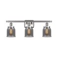 thumbnail image 1 of 916-3W-SN-G53 Innovations Lighting Bell - 3 Light Bath Vanity In Industrial Style-12 Inches Tall and 26 Inches Wide-Brushed Satin Nickel Finish-Light, 1 of 2