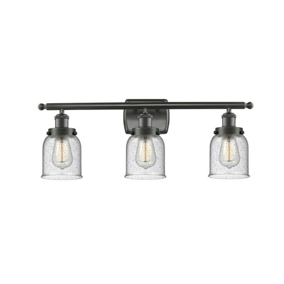 916-3W-OB-G54-Innovations Lighting-Bell - 3 Light Bath Vanity In Industrial Style-12 Inches Tall and 26 Inches Wide-Oil Rubbed Bronze Finish-Seedy