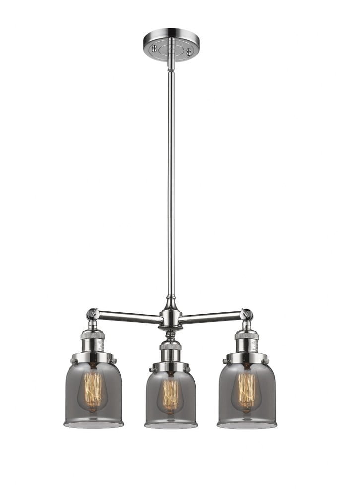 Innovations Lighting - Bell - 3 Light Chandelier In Industrial Style-11 Inches