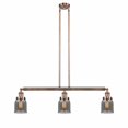 thumbnail image 1 of 213-AC-G53 Innovations Lighting Bell - 3 Light Island In Industrial Style-10 Inches Tall and 37.5 Inches Wide-Antique Copper Finish-Light Smoke Glass, 1 of 7