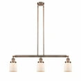 thumbnail image 1 of 213-AC-G51 Innovations Lighting Bell - 3 Light Island In Industrial Style-10 Inches Tall and 37.5 Inches Wide-Antique Copper Finish-Matte White Glass, 1 of 7