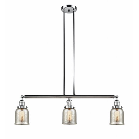 213-PC-G58 Innovations Lighting Bell - 3 Light Island In Industrial Style-10 Inches Tall and 37.5 Inches Wide-Polished Chrome Finish-Silver Plated