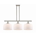 thumbnail image 1 of 916-3I-PN-G71-L Innovations Lighting Bell - 3 Light Island In Industrial Style-11 Inches Tall and 36 Inches Wide-Polished Nickel Finish-Matte White, 1 of 1