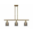 thumbnail image 1 of 916-3I-BB-G53 Innovations Lighting Bell - 3 Light Stem Hung Island In Industrial Style-10 Inches Tall and 36 Inches Wide-Brushed Brass Finish-Light, 1 of 1