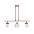 thumbnail image 1 of 916-3I-AC-G52 Innovations Lighting Bell - 3 Light Stem Hung Island In Industrial Style-10 Inches Tall and 36 Inches Wide-Antique Copper Finish-Clear, 1 of 1