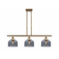 thumbnail image 1 of 916-3I-BB-G73 Innovations Lighting Bell - 3 Light Stem Hung Island In Industrial Style-11 Inches Tall and 36 Inches Wide-Brushed Brass Finish-Light, 1 of 1