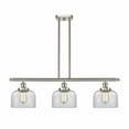 thumbnail image 1 of 916-3I-SN-G72 Innovations Lighting Bell - 3 Light Stem Hung Island In Industrial Style-11 Inches Tall and 36 Inches Wide-Brushed Satin Nickel, 1 of 2