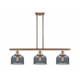 thumbnail image 1 of 916-3I-AC-G73 Innovations Lighting Bell - 3 Light Stem Hung Island In Industrial Style-11 Inches Tall and 36 Inches Wide-Antique Copper Finish-Light, 1 of 1