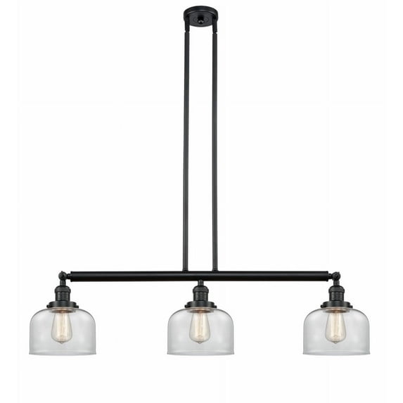 Innovations Lighting - Bell - 3 Light Stem Hung Island In Industrial Style-13
