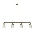 thumbnail image 1 of Innovations Lighting  Bell 4 Light 50" Stem Hung Island Light Antique Brass/Seedy, 1 of 5