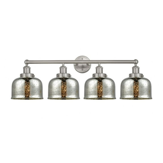 616-4W-SN-G78 Innovations Lighting Bell - 4 Light Bath Vanity In Industrial Style-10 Inches Tall and 33.5 Inches Wide-Brushed Satin Nickel