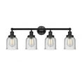 thumbnail image 1 of 616-4W-BK-G54 Innovations Lighting Bell - 4 Light Bath Vanity In Industrial Style-10 Inches Tall and 33.5 Inches Wide-Matte Black Finish-Mercury Glass, 1 of 2