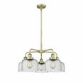 thumbnail image 1 of Innovations Lighting  Bell - 5 Light 26" Stem Hung Chandelier Antique Brass/Seedy, 1 of 5