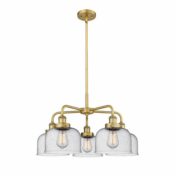 Innovations Lighting - Bell - 5 Light Stem Hung Chandelier In Art Deco
