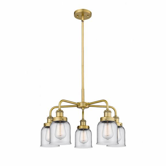 Innovations Lighting - Bell - 5 Light Stem Hung Chandelier In Art Deco