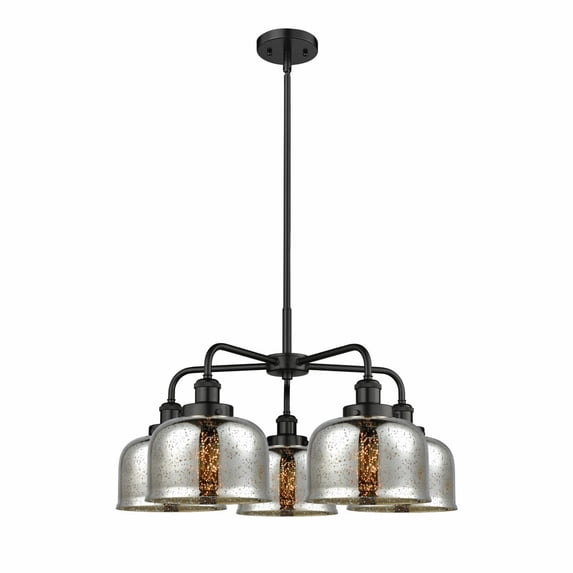Innovations Lighting - Bell - 5 Light Stem Hung Chandelier In Art Deco