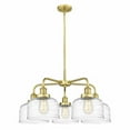 thumbnail image 1 of Innovations Lighting - Bell - 5 Light Stem Hung Chandelier In Art Deco, 1 of 5