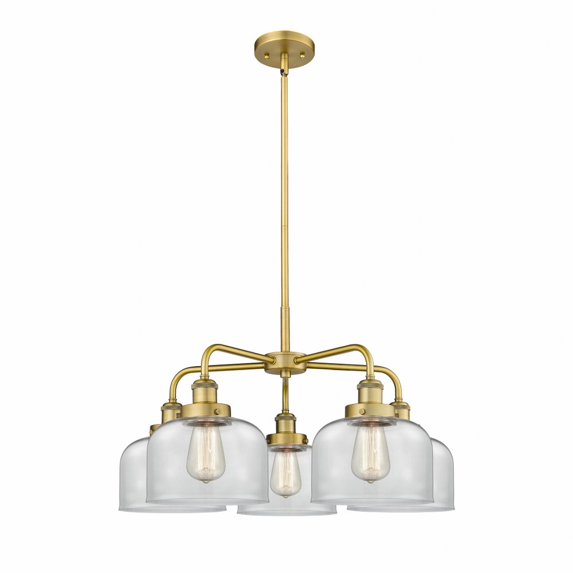 Innovations Lighting - Bell - 5 Light Stem Hung Chandelier In Art Deco