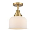 thumbnail image 1 of Innovations Lighting - Bell - 8 Inch 3.5W 1 LED Flush Mount   Brushed Brass, 1 of 1