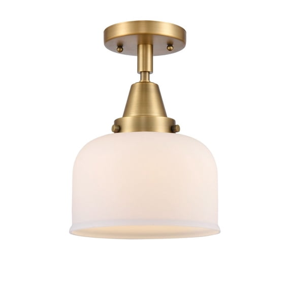 Innovations Lighting - Bell - 8 Inch 3.5W 1 LED Flush Mount Brushed Brass