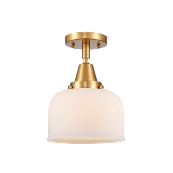Innovations Lighting - Bell - 8 Inch 3.5W 1 LED Flush Mount Satin Gold Finish