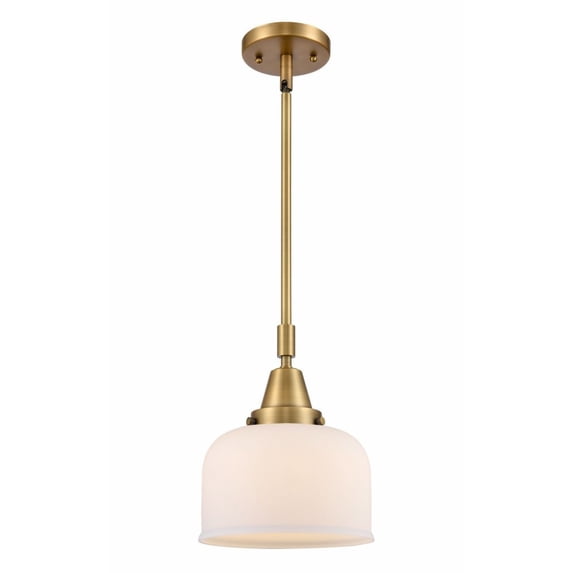 Innovations Lighting - Bell - 8 Inch 3.5W 1 LED Mini Pendant Brushed Brass