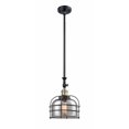 thumbnail image 1 of 206-BAB-G73-CE-Innovations Lighting-Bell Cage - 1 Light Mini Pendant In Traditional Style-13 Inches Tall and 9 Inches Wide-Black Antique Brass, 1 of 6