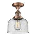 thumbnail image 1 of Innovations Lighting - Bell Cage - 1 Light Semi-Flush Mount In Industrial, 1 of 2