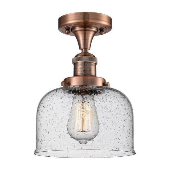 Innovations Lighting - Bell Cage - 1 Light Semi-Flush Mount In Industrial