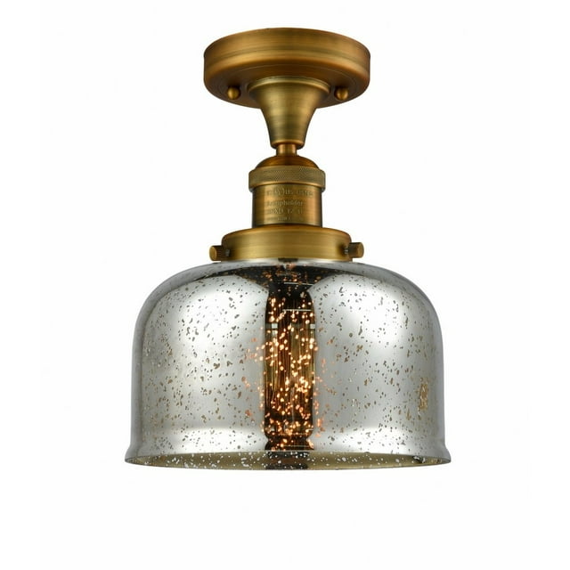 Innovations Lighting - Bell Cage - 1 Light Semi-Flush Mount In Industrial