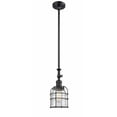 thumbnail image 1 of Innovations Lighting - Bell Cage - 1 Light Stem Hung Tiltable Mini Pendant In, 1 of 7
