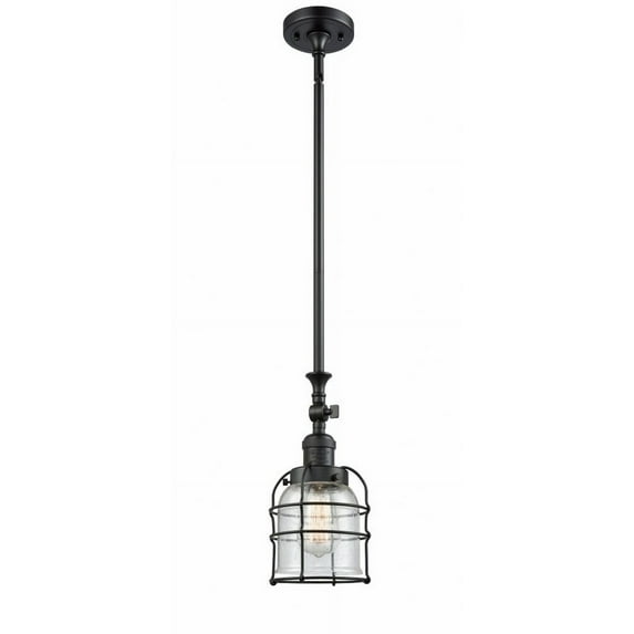 Innovations Lighting - Bell Cage - 1 Light Stem Hung Tiltable Mini Pendant In