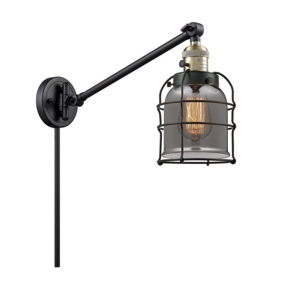 Innovations Lighting - Bell Cage - 1 Light Swing Arm Wall Sconce In Industrial