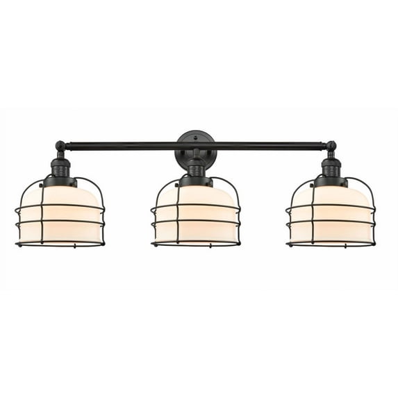 Innovations Lighting - Bell Cage - 3 Light Bath Vanity In Traditional Style-12