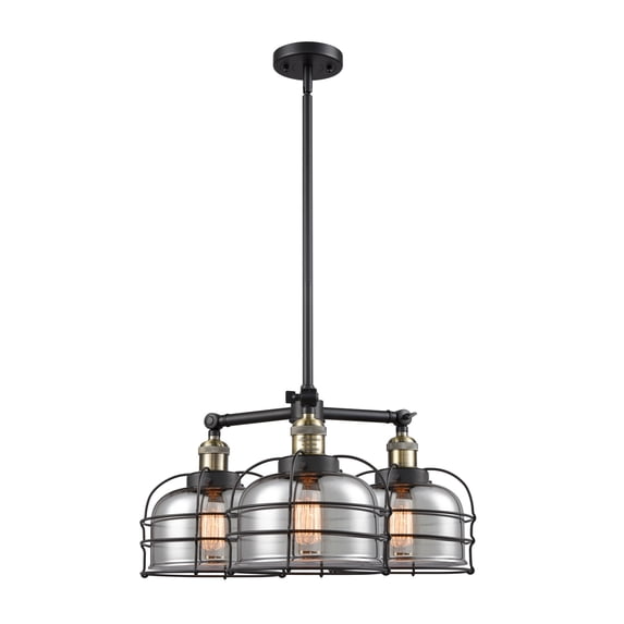 Innovations Lighting - Bell Cage - 3 Light Chandelier In Industrial Style-17