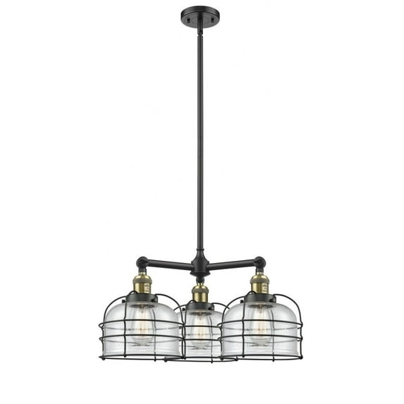 Innovations Lighting - Bell Cage - 3 Light Chandelier In Industrial Style-17