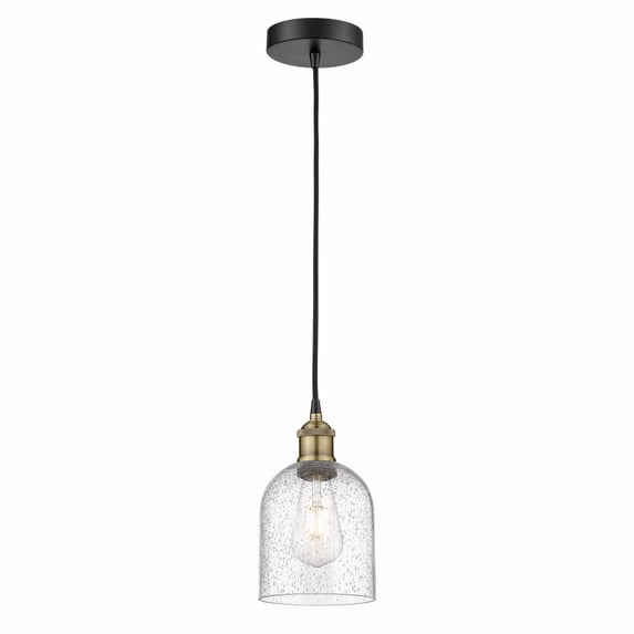 616-1P-BAB-G558-6SDY Innovations Lighting Bella - 1 Light Cord Hung Mini Pendant In Industrial Style-9.5 Inches Tall and 5.5 Inches Wide-Black Antique