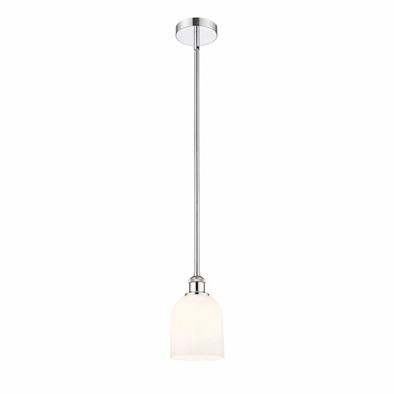 616-1S-PC-G558-6GWH Innovations Lighting Bella - 1 Light Stem Hung Mini Pendant In Industrial Style-9 Inches Tall and 5.5 Inches Wide-Polished Chrome