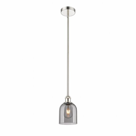 616-1S-PN-G558-6SM Innovations Lighting Bella - 1 Light Stem Hung Mini Pendant In Industrial Style-9 Inches Tall and 5.5 Inches Wide-Polished Nickel