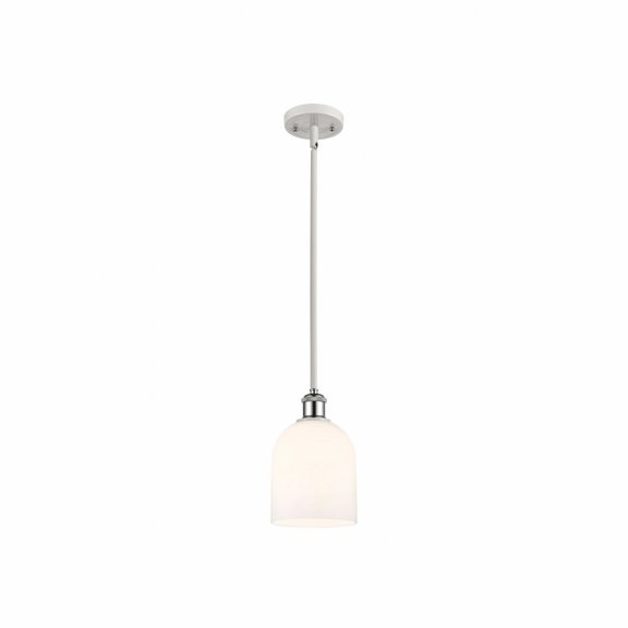 516-1S-WPC-G558-6GWH Innovations Lighting Bella - 1 Light Stem Hung Mini Pendant In Industrial Style-9.5 Inches Tall and 5.5 Inches Wide-White