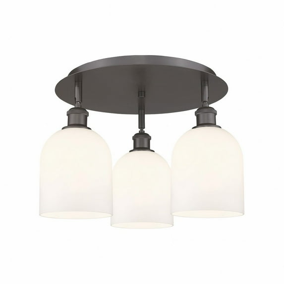 Innovations Lighting - Bella - 3 Light Flush Mount In Industrial Style-10.5