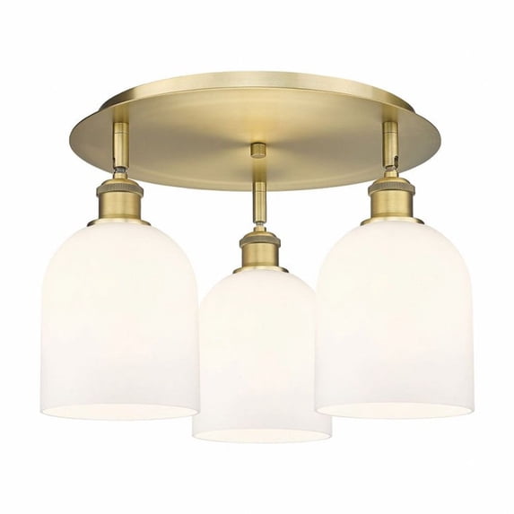 Innovations Lighting - Bella - 3 Light Flush Mount In Industrial Style-10.5