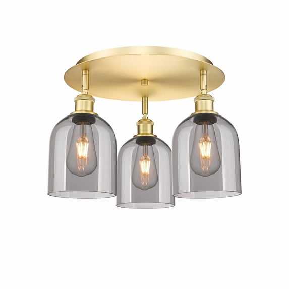 Innovations Lighting - Bella - 3 Light Flush Mount In Industrial Style-10.5