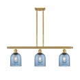 thumbnail image 1 of 516-3I-SG-G558-6BL Innovations Lighting Bella - 3 Light Stem Hung Island In Industrial Style-10 Inches Tall and 36 Inches Wide-Satin Gold, 1 of 7